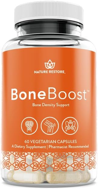 BoneBoost, Natural Bone Health Supplement, 60 Capsules, Manufactured in USA, Non GMO, Gluten Free