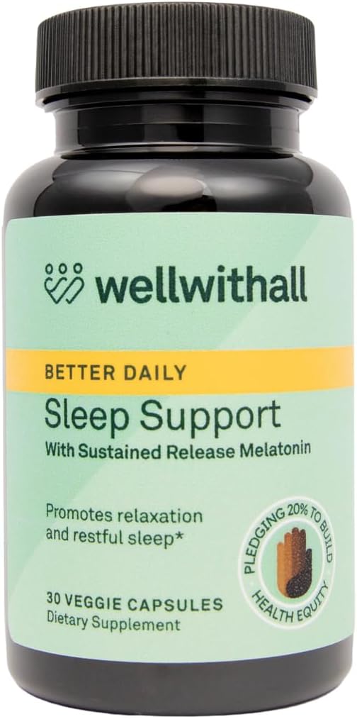 Sleep Support with Sustained-Release Melatonin | Includes L-Theanine and Ashwagandha | Promotes Relaxation and Sleep Quality | Supports Stress Management | Use Before Bedtime | 30 Capsules