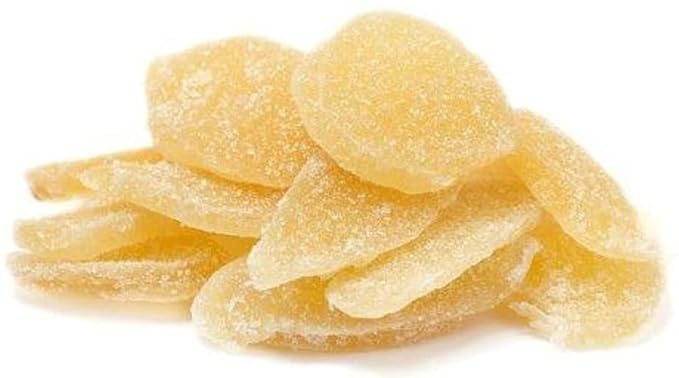 Crystallized Ginger Slices by It's Delish, 2 Lbs Bulk | Candied Dried Ginger Fruit Chews Natural Candy, Ginger Root with Sugar Crystals, Unsulphured, No Color Added - Healthy Snack, Vegan, Kosher