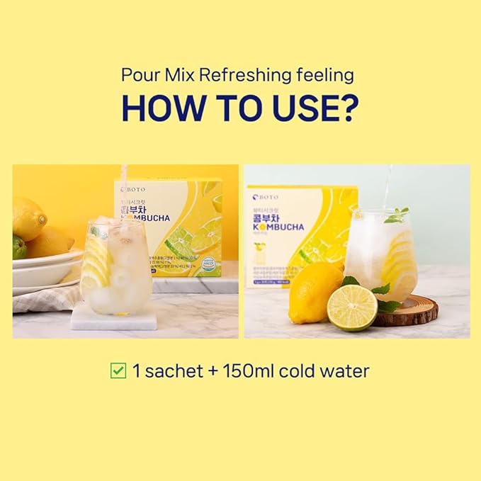 BOTO Kombucha Tea Organic Drink Sugar Free, Keto, Vegan, Low Calorie, Detoxifying Acids, Supports Gut Health, Non-GMO, Vegan, Gluten Free, Sparkling - Lemon Lime Tea - 30 of Pack