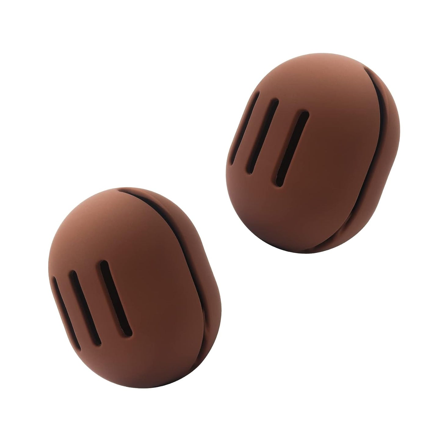 FERYES 2 PCS Makeup Sponge Holder – Shatterproof Eco-Friendly Silicone Beauty Make Up Blender Case for Travel - Brown
