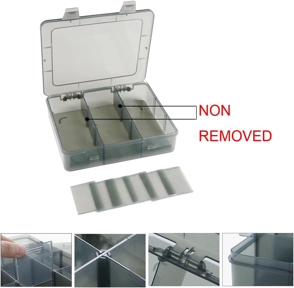 9 Grids Art Craft Supply Organizer Storage Containers, Compartment Storage Box with Removable Dividers for Jewelry, Beads, Buttons, Small Parts