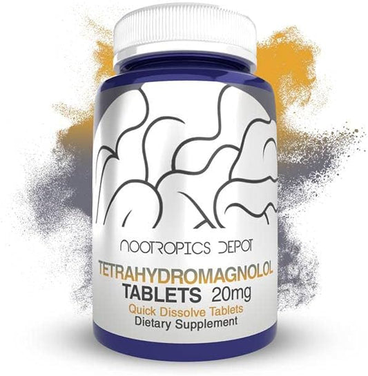 Nootropics Depot Tetrahydromagnolol Quick Dissolve Tablets | 20mg | Magnolia officinalis | Healthy Inflammation Response, Mood, & Gastrointestinal Support | 180 Count