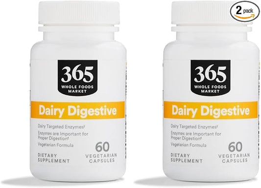365 by Whole Foods Market, Dairy Digestive Enzymes, 60 Count (Pack of 2)