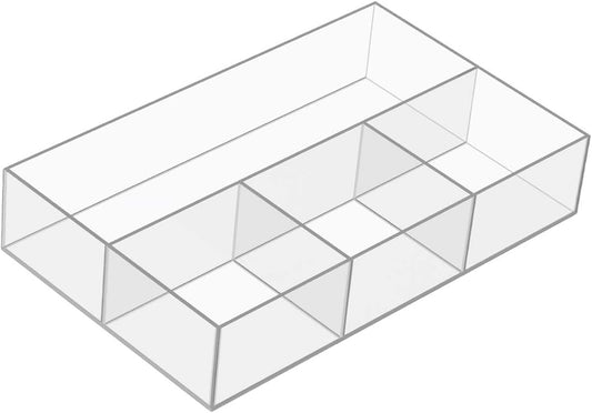 JessLab Acrylic Makeup Organizers, 1-Pack Bathroom Organizer for Drawer, Cosmetic Display Cases for Vanity, Countertop, Desk, Kitchen, and Cabinet Storage