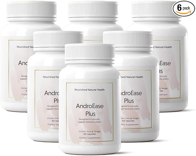 Nourished AndroEase Plus - Natural Balance Supplement for Women - Vegan Formula with Zinc & Saw Palmetto -360 Capsules for Daily Wellness & Vitality - Made in USA