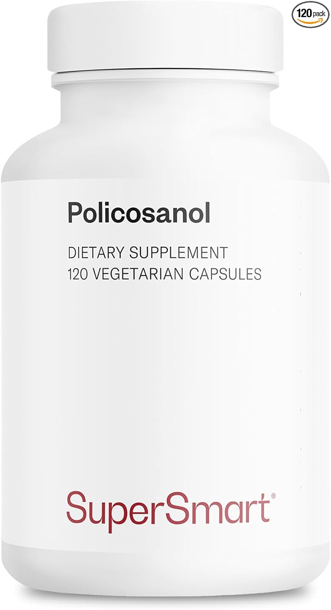 Supersmart - Policosanol 40mg per Day - Sugar Cane Extract Supplement | Non-GMO & Gluten Free - 120 Vegetarian Capsules