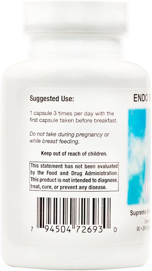 Supreme Nutrition Endo Supreme, 90 Pure Suma Root Vegetarian Capsules