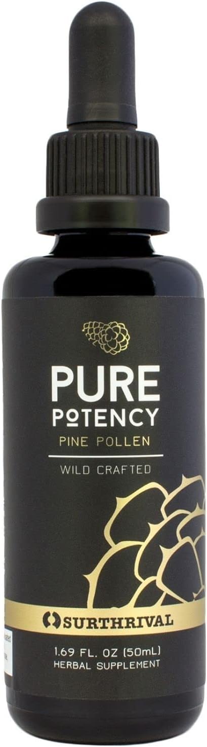 Surthrival: Pine Pollen Pure Potency Extract (1.69 fl oz), Increased Stamina, Hormone Balance, Energy & Endurance Restoration