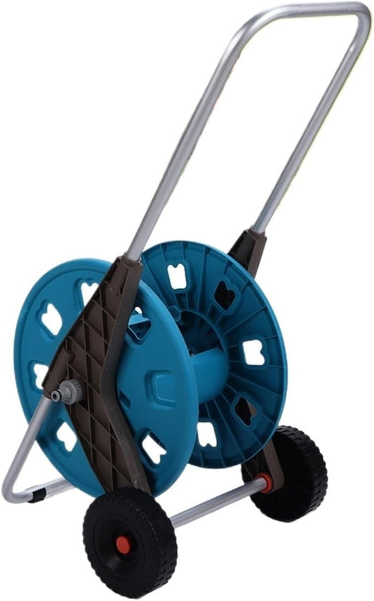 Hose Reel Cart G1/2 Garden Hose Reel Cart With 2 Wheels Waterpipe Rack Watering Trolley Hold 60M