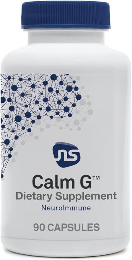 NeuroScience Calm Aid + Immune Support Supplement - Calm G - Alpha Lipoic Acid, L Cysteine, L Theanine & More - Encourage Calm Sleep & Fight Fatigue with Daily Glutamate Management (90 Capsules)