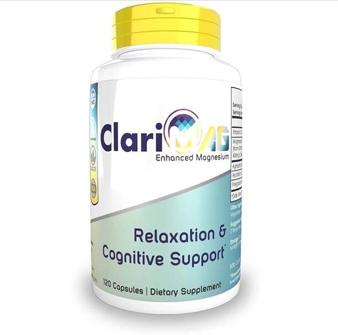 Nootropics Depot ClariMAG Capsules | Enhanced Magnesium | 60 Count | Relaxation & Cognitive Support | Stack
