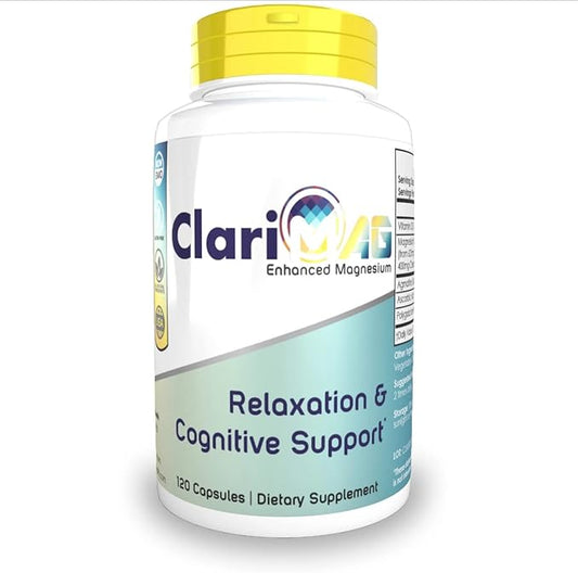 Nootropics Depot ClariMAG Capsules | Enhanced Magnesium | 60 Count | Relaxation & Cognitive Support | Stack