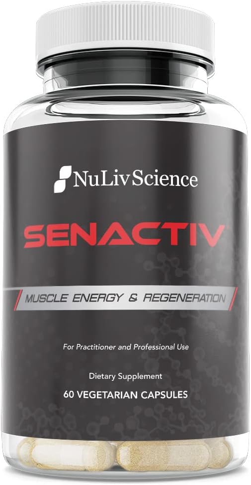 Senactiv Glycogen Fuel and Muscle Recovery Supplement, 60 Capsules, Packaged Locally in California