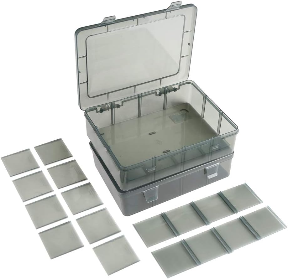 2 Pack Plastic Storage Organizer Box, Storage Container, Jewelry Organizer, Parts Storage Box with Dividers for Crafts, Beads, Buttons, Ornaments, Metal Parts, and More (12 Grids 2 Pack)
