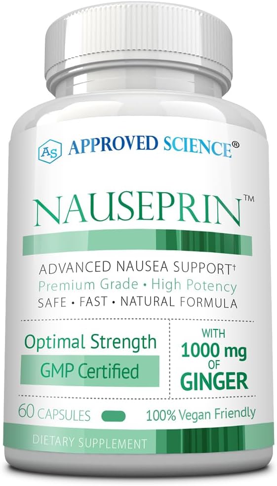 Approved Science Nauseprin - Ginger, Bioactive Vitamin B6-60 Capsules - Vegan