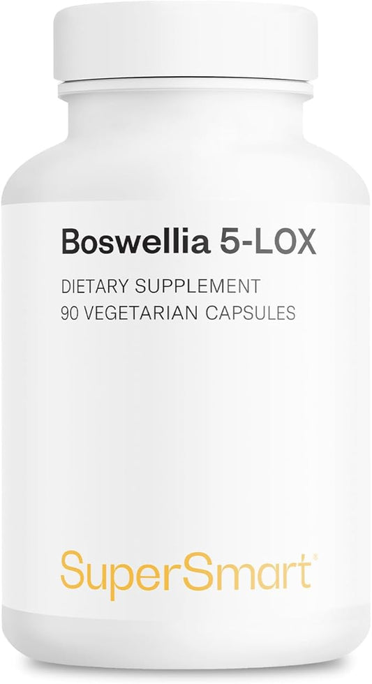 Supersmart - 5-Loxin 200mg per Day (Patented) - AKBA Supplement - 5-Loxin Boswellia Serrata Extract | Non-GMO & Gluten Free - 90 Vegetarian Capsules