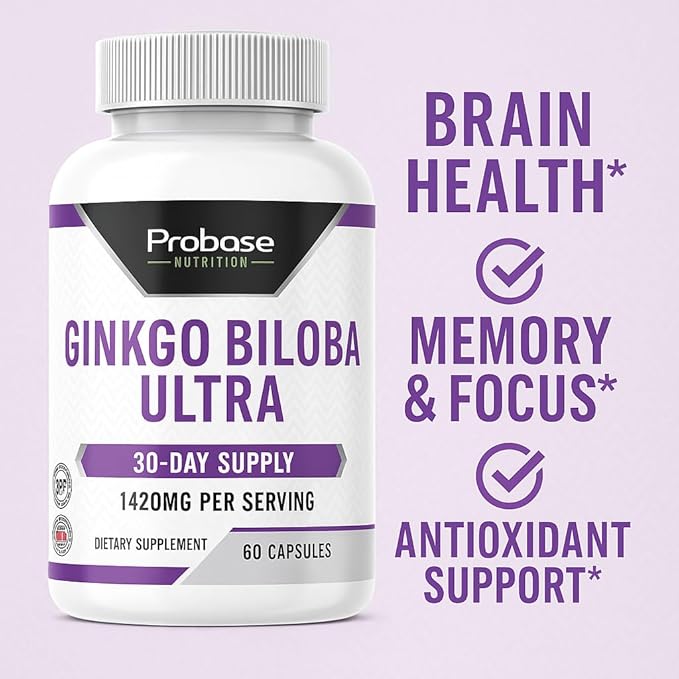 Ginkgo Biloba Ultra 60 Capsules 30-Day Supply