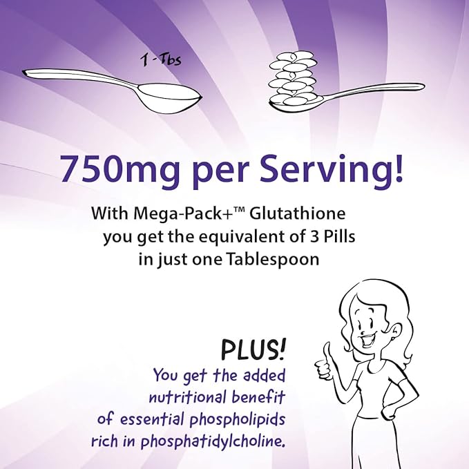 Aurora Nutrascience Mega-Liposomal Liquid Glutathione, Immune & Antioxidant Gut Health Support Supplement, 750 mg per Serving, Non-GMO, Sugar-Free, 32 Single Serve Packets