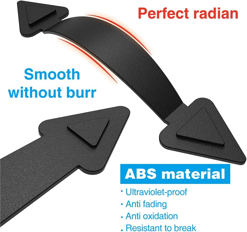 ZEKOO Garage Door Magnetic Decorative Hardware Kit, 8 Hinges 4 Handles Door Carriage Accents for 2 Car Garage, Color Black