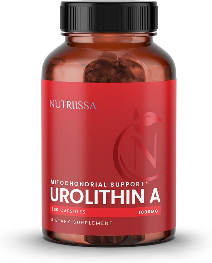 Nutriissa Urolithin A 1000mg - Advanced Cellular Rejuvenation, Muscle Strength - EPEB Certified for Purity & Potency - Vegan, 120 Capsules