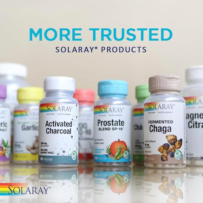 SOLARAY Fermented Chaga Mushroom 1000 mg | Healthy Immune Function Support | 30 Servings | 60 VegCaps