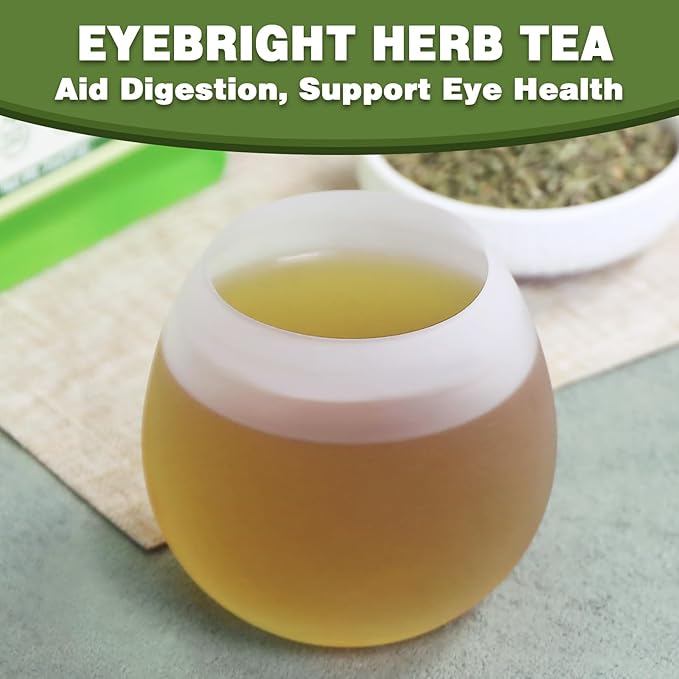 TEARELAE - Eyebright Herb - Pure Natural Eufrasia - Dried Euphrasia Officinalis Herbal Tea - Cut & Sifted - Loose Leaf - Caffeine-Free - Rich in Antioxidants - 2oz/57g