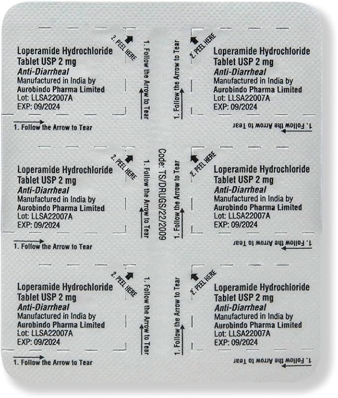 Amazon Basic Care Loperamide Hydrochloride Tablets, 2 mg, Anti-Diarrheal, 24 Count (Pack of 1) (Packaging may vary)