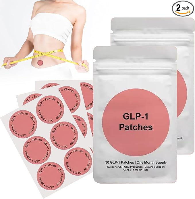 GLP-1 Patches with Berberine, Ceylon Cinnamon, L-Glutamine，Chromium and Pomegranate, for Men and Women (2 Packs - 60 Count)