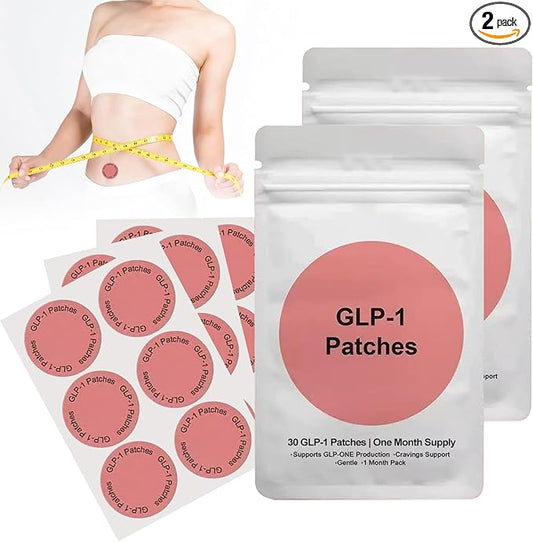 GLP-1 Patches with Berberine, Ceylon Cinnamon, L-Glutamine，Chromium and Pomegranate, for Men and Women (2 Packs - 60 Count)