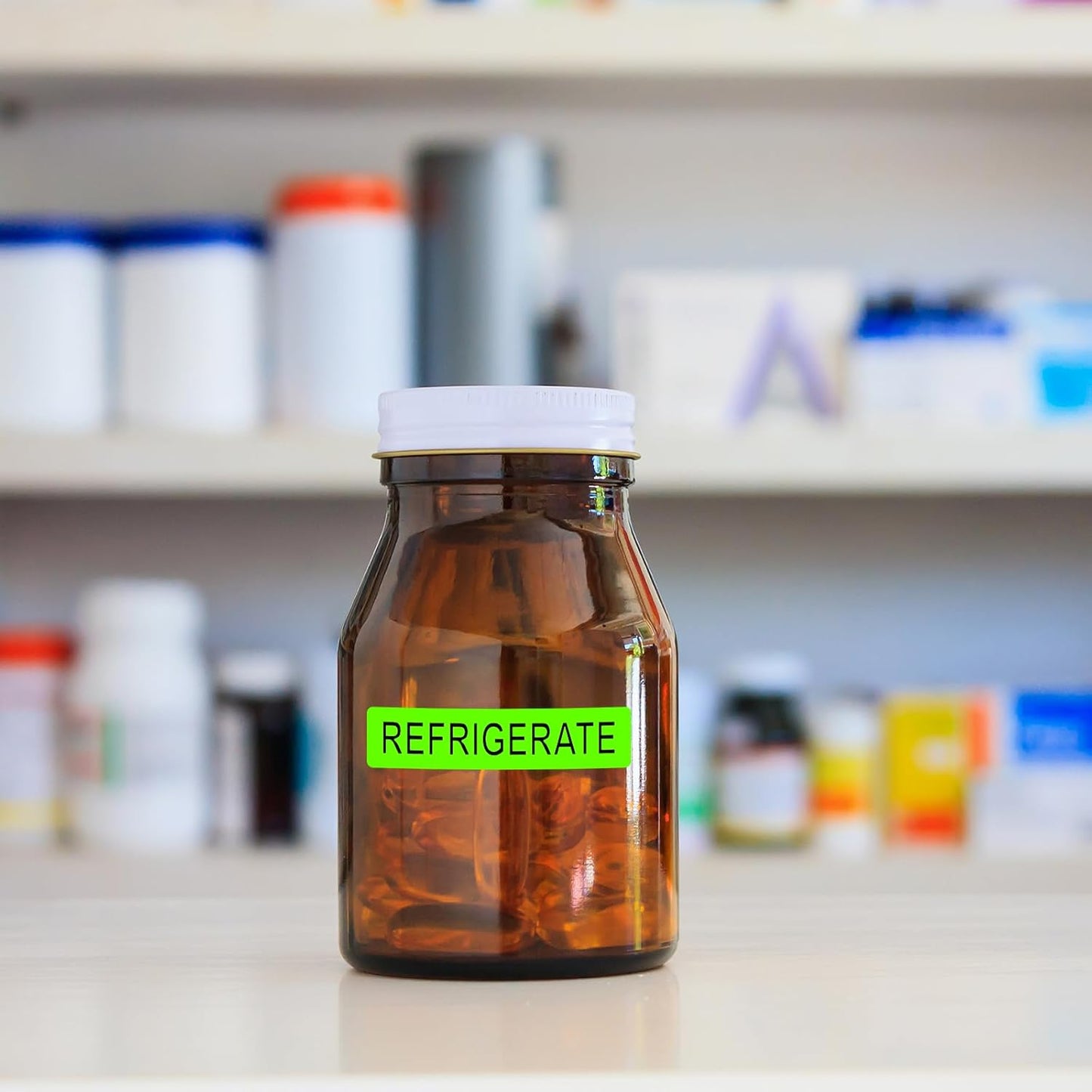 Keep Refrigerated Stickers,Refrigerator Labels for Medication Pharmacy Auxiliary Sign,Waterproof Vinyl Labels Cold Freeze Warning Signs for Food Pill Medicine(240PCS,0.39"x1.57")