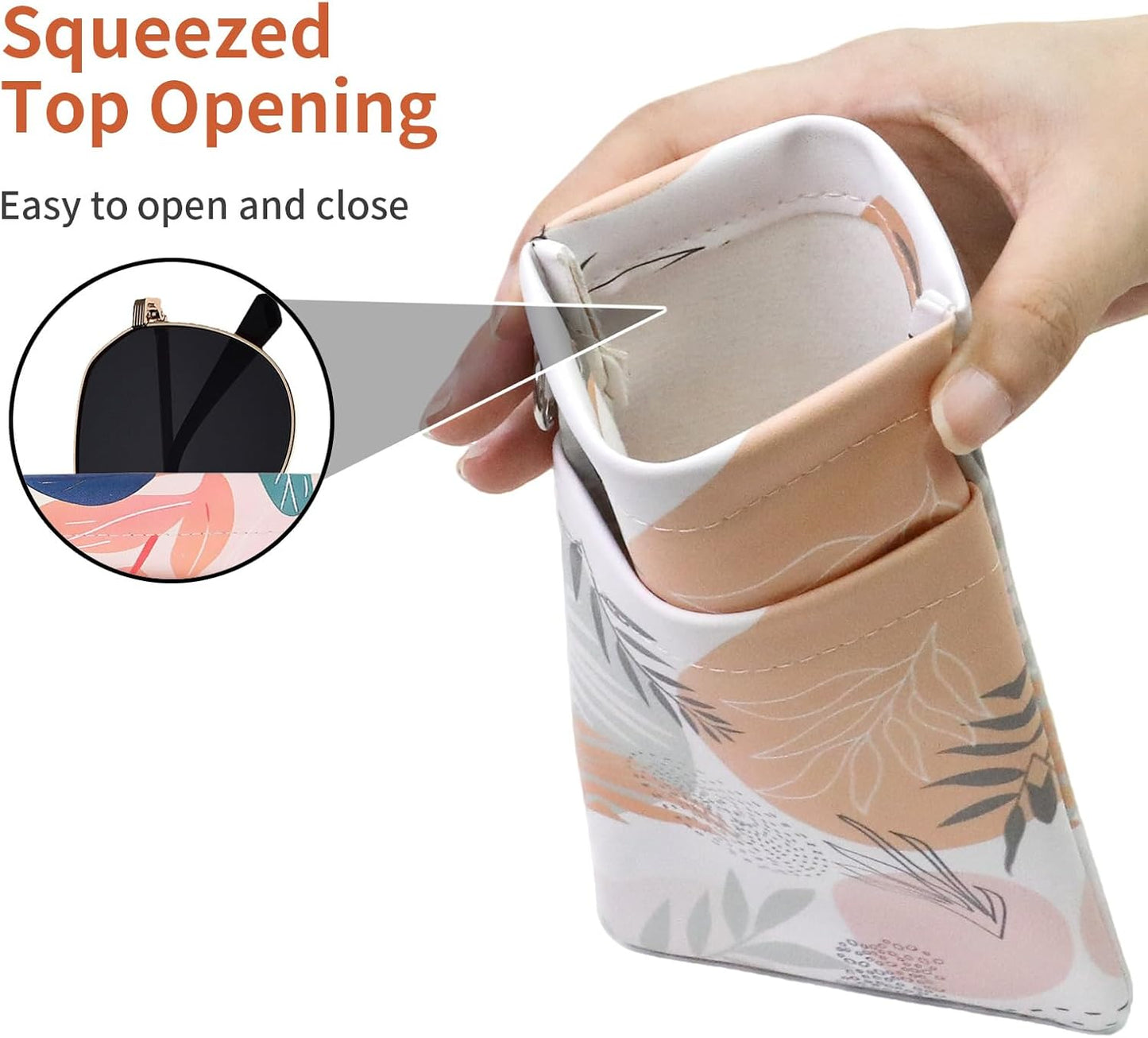 Double Eyeglass Case Soft Dual Glasses Case for Women Men Travel Squeeze Top Sunglasses Cases Eyeglasses Pouch