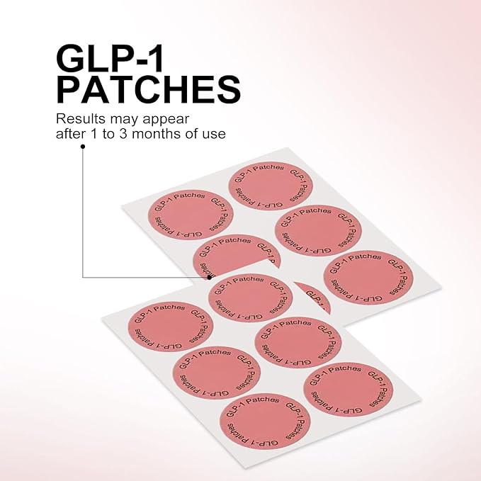 GLP-1 Patches with Berberine, Ceylon Cinnamon, L-Glutamine，Chromium and Pomegranate, for Men and Women (2 Packs - 60 Count)