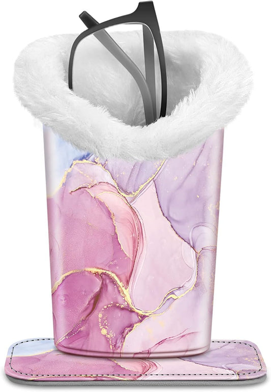 Fintie Plush Lined Eyeglasses Holder, Glasses Stand Case, Anti-scratch Glasses Storage Organizer for Desk, Nightstand, Office