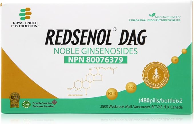 DAG Sublingual Pills-High-Potency Ginseng Extract - for Fast Absorption - Proprietary Formula with 8 Rare Ginsenosides -2 Bottles x 480 Pills