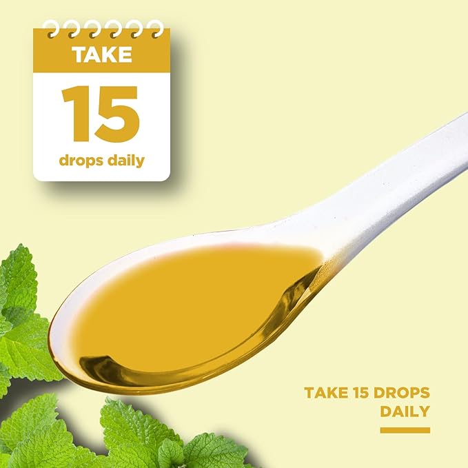Organic Lemon Balm Leaf Liquid Extract for Immune Support - Lemon Balm Tincture for Mood & Relaxation Support - Organic Tincture Leaf Drops for Adults & Kids Dietary Supplement - 2OZ - 2 Pack