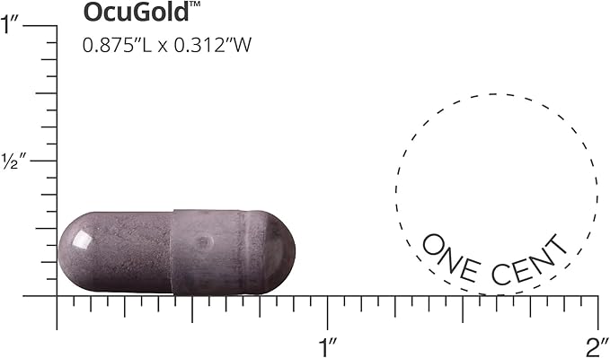 DOCTORS' PREFERRED Clinical-Grade OcuGold Eye Vitamins with Lutein and Zeaxanthin for Macula & Retina Health, Digital Eye Strain, Eye Fatigue and Visual Performance - 30 Vegan Capsules