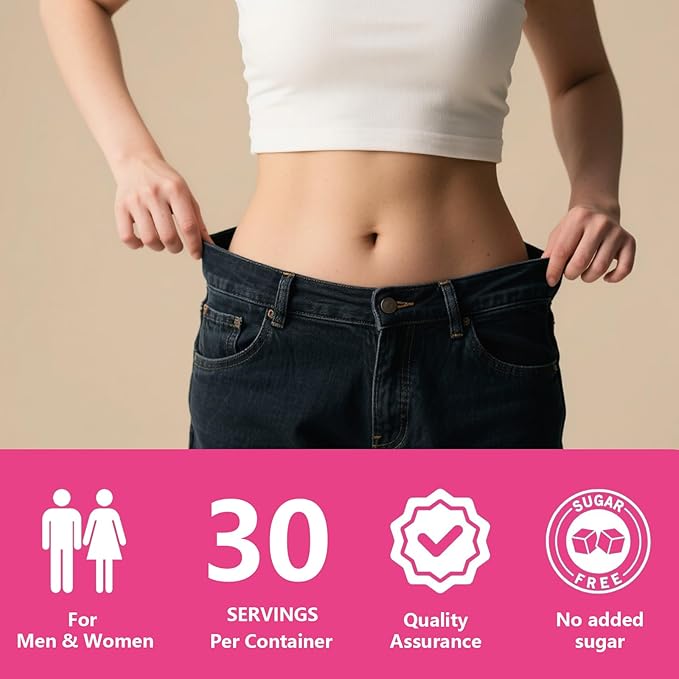 GLP-1 Booster Supplement Powder, Yerba Mate, Natural 9 Plant Extracts, Activate GLP-1 Production, Digestive Gut Healthy for Women Men, Sugar-Free Tropical Fruit Flavor, 30 Servings