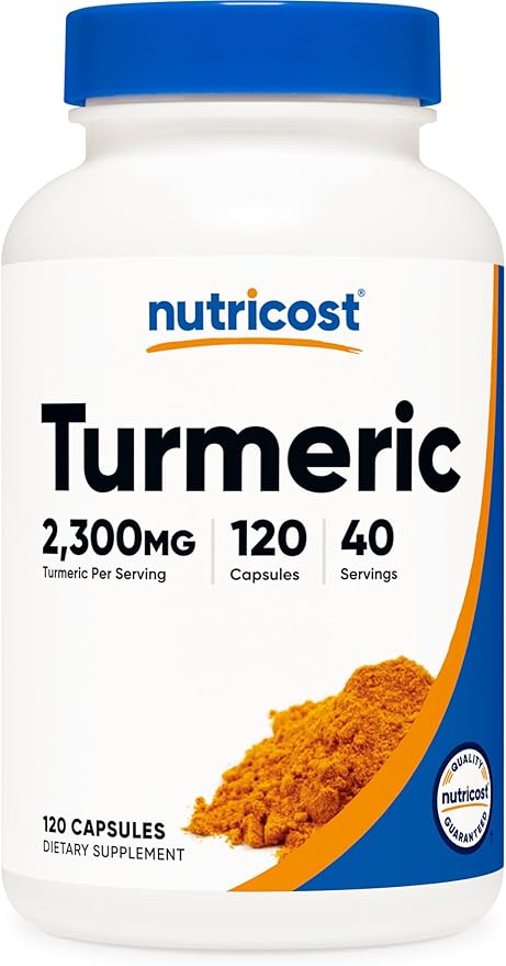 Nutricost Turmeric Curcumin with BioPerine and 95% Curcuminoids, 2300mg, 120 Capsules, Veggie Capsules, 767mg Per Cap, 40 Servings, Gluten Free, Non-GMO
