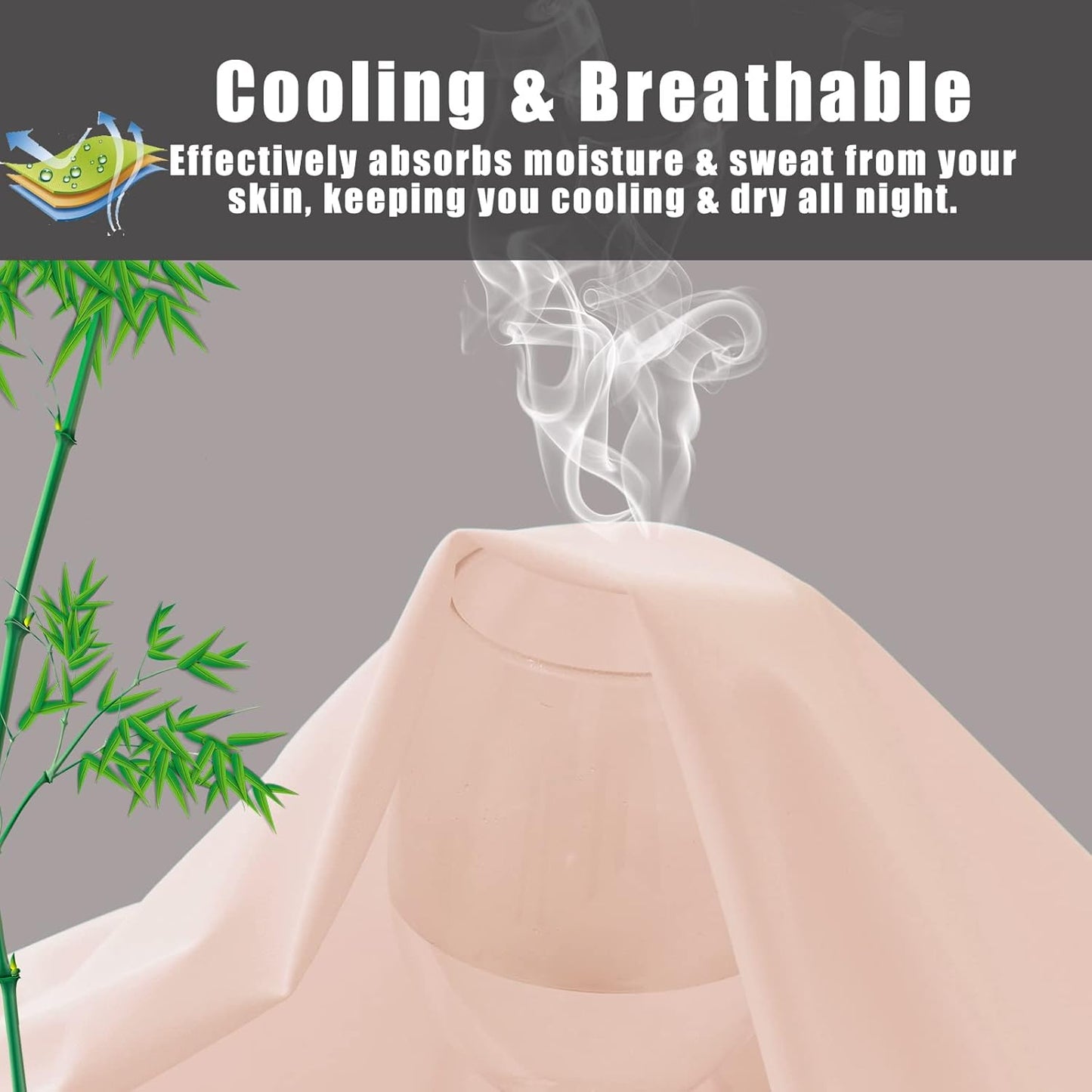 TELUS Pink Pillow Cases King Size 2 Pack, Bamboo Rayon Cooling Pillowcases with Envelope Closure, Cool Breathable Pillow Cover for Hot Sleepers & Night Sweats, 20x40 inch