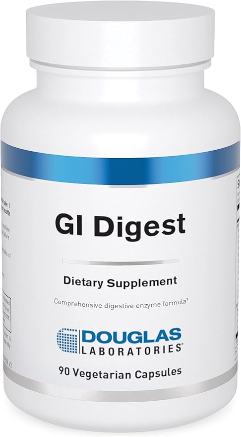 Douglas Laboratories G.I. Digest | Complete Enzyme Formula Including Gluten and Dairy Enzymes | 90 Capsules