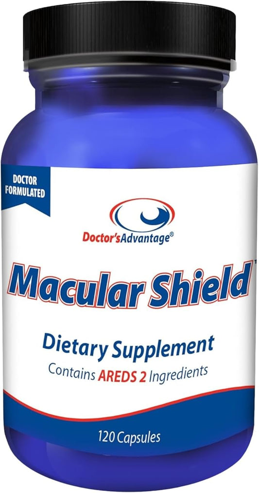 Doctor’s Advantage Macular Shield Eye Vitamins 120 Capsules | Lutein and Zeaxanthin Supplements with AREDS 2® Ingredients for Macular Degeneration Support