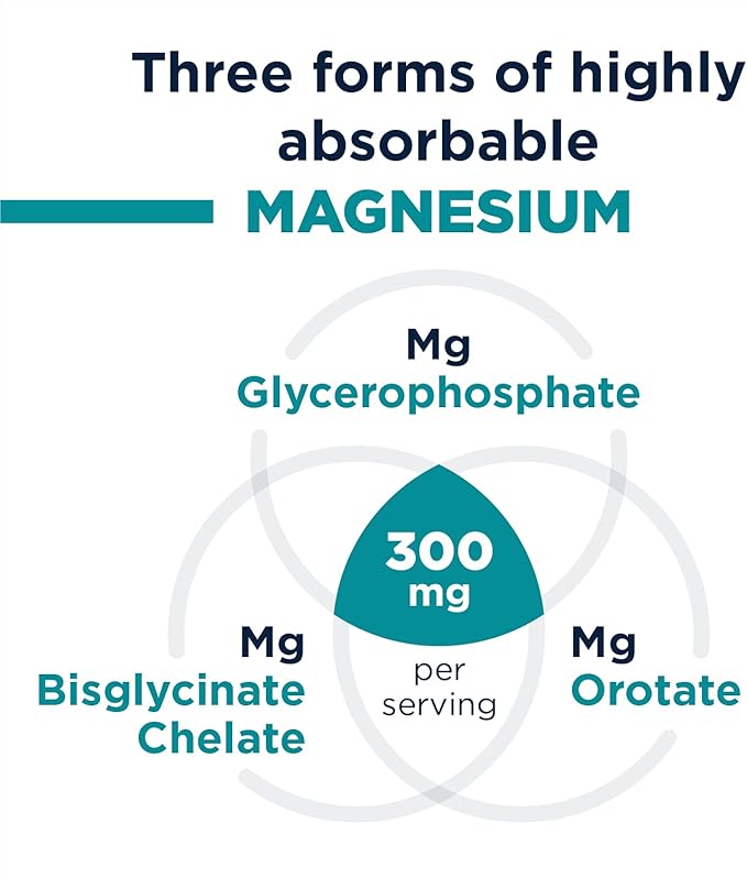 Designs for Health TriMag Supreme Powder - 300mg Triple Magnesium Drink - May Support Heart Health & Energy - Magnesium Orotate, Glycerophosphate + Bisglycinate Chelate (30 Servings / 150g)