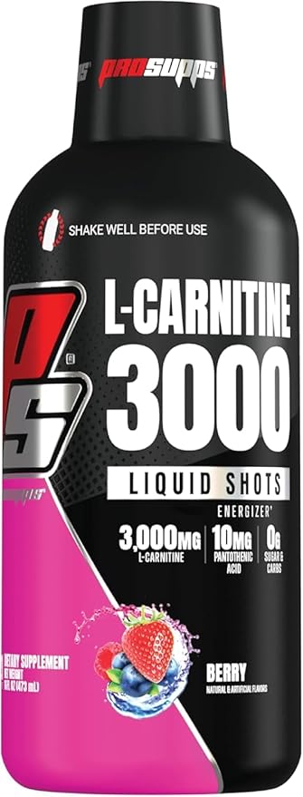 PROSUPPS L-Carnitine 3000 Stimulant Free Liquid Shots (Berry) Dr. Jekyll Signature Intense Focus, Energy & Pumps Pre-Workout Powder (Blueberry Lemonade) Bundle