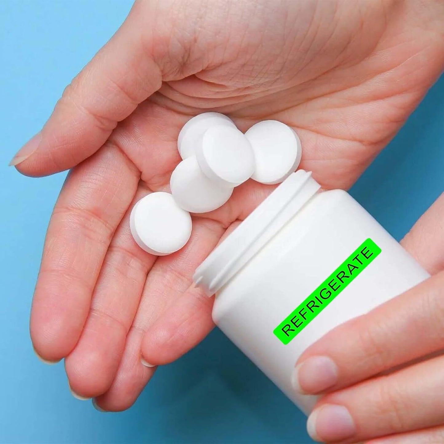 Keep Refrigerated Stickers,Refrigerator Labels for Medication Pharmacy Auxiliary Sign,Waterproof Vinyl Labels Cold Freeze Warning Signs for Food Pill Medicine(240PCS,0.39"x1.57")