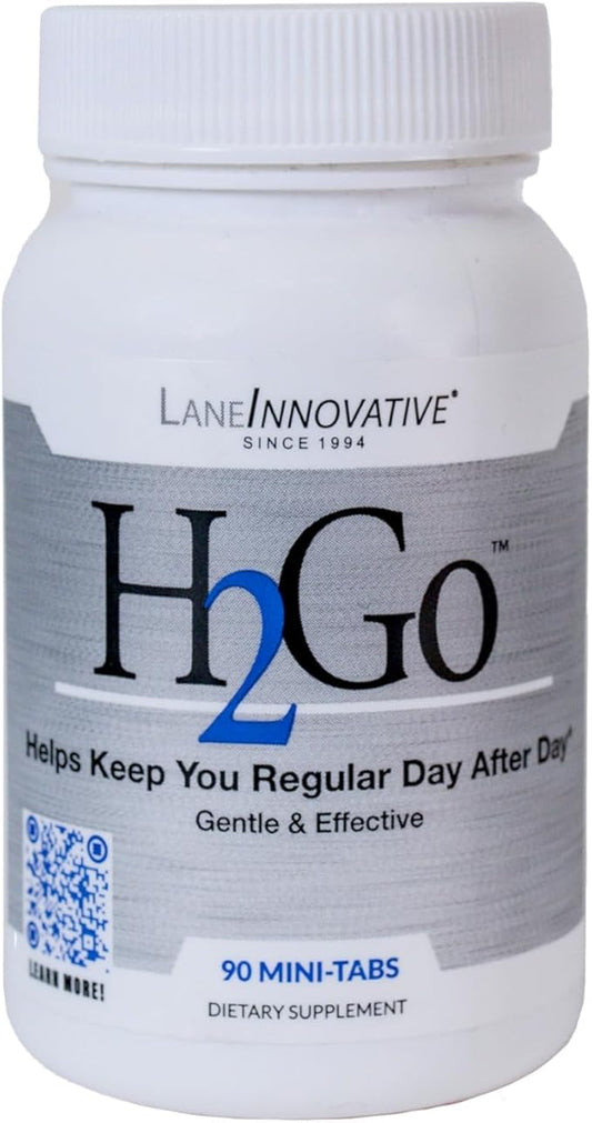 Lane Labs - H2Go, Helps Relieve Constipation and Irregularity, Gentle and Effective, Natural Mineral Supplement, Supports Colon and Digestive Health, No Artificial Irritation (90 Mini-tabs)