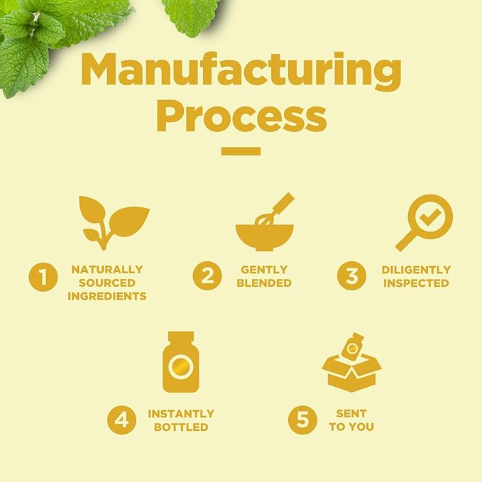 Organic Lemon Balm Leaf Liquid Extract for Immune Support - Lemon Balm Tincture for Mood & Relaxation Support - Organic Tincture Leaf Drops for Adults & Kids Dietary Supplement - 2OZ - 2 Pack
