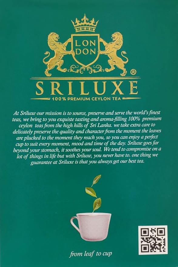 SRILUXE - Premium Quality Loose Leaf Ceylon Green Tea | 100% Natural Tea | Powerful ANTIOXIDANTS | Pure Green Tea Loose-Leaves (500g)