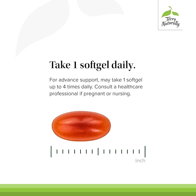Terry Naturally Omega-7 Dry Eye Relief - Eye Health Supplement with Buckthorn Seed Oil - Dietary Supplement to Aid Dry Eye Relief - 60 Softgels, 2 Pack
