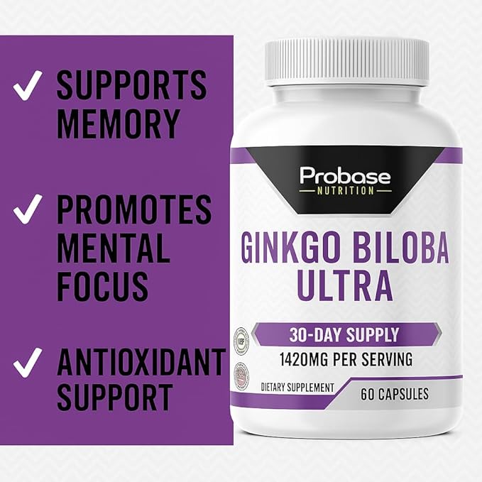 Ginkgo Biloba Ultra 60 Capsules 30-Day Supply